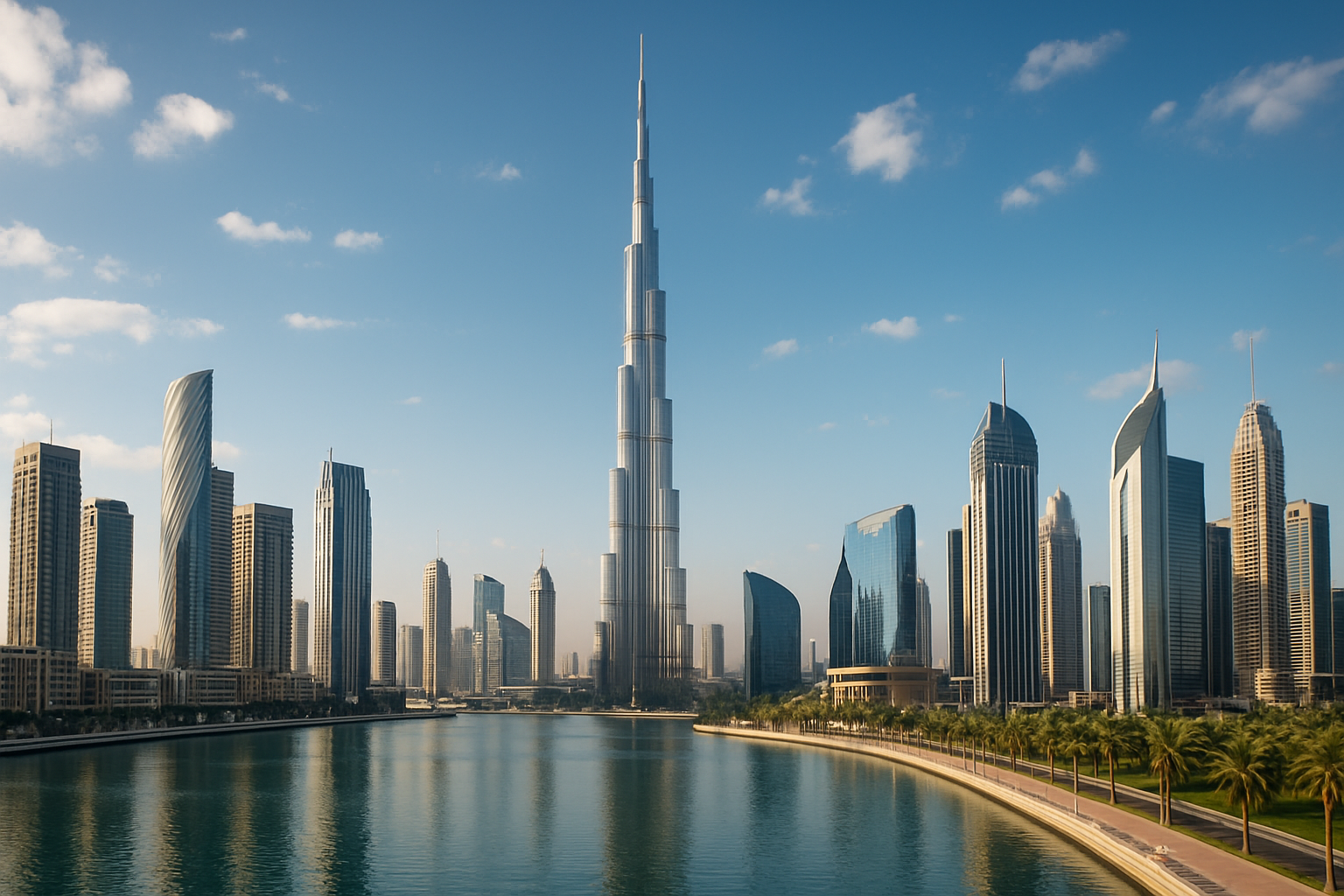 Dubai city skyline with modern architecture