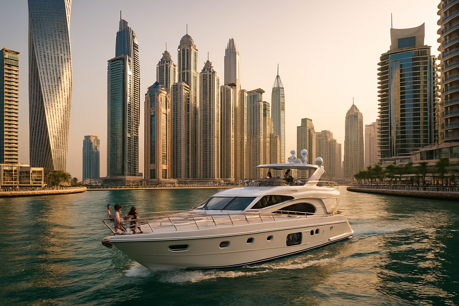 Luxury yacht cruise in Dubai Marina